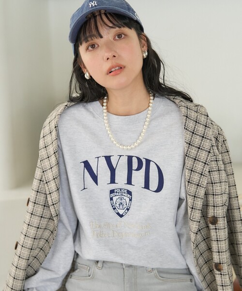 FREAK'S STORE（フリークスストア）の「NYC 刺繍プリント ロンT（Tシャツ/カットソー・レディース・グレー/ホワイト/ナチュラル・ﾌﾘ-）」の14枚目の写真