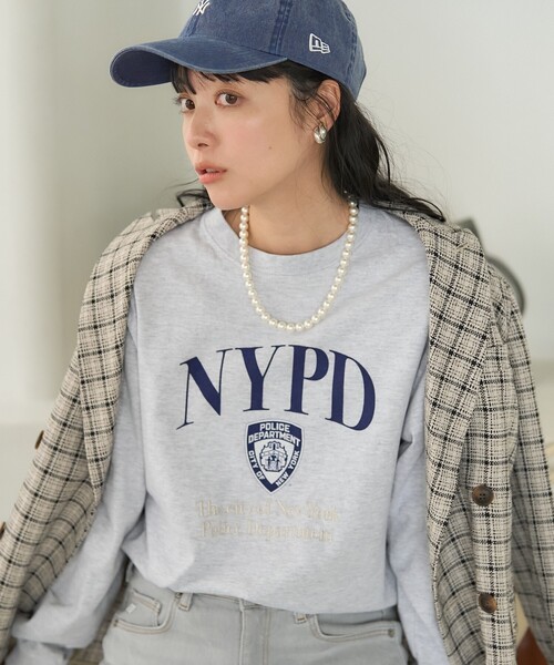 FREAK'S STORE（フリークスストア）の「NYC 刺繍プリント ロンT（Tシャツ/カットソー・レディース・グレー/ホワイト/ナチュラル・ﾌﾘ-）」の17枚目の写真