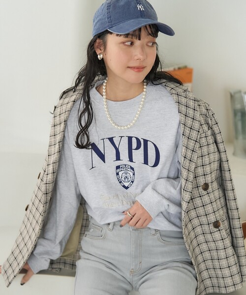 FREAK'S STORE（フリークスストア）の「NYC 刺繍プリント ロンT（Tシャツ/カットソー・レディース・グレー/ホワイト/ナチュラル・ﾌﾘ-）」の19枚目の写真