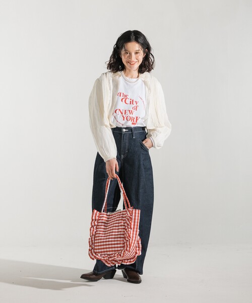 FREAK'S STORE（フリークスストア）の「NYC 刺繍プリント ロンT（Tシャツ/カットソー・レディース・グレー/ホワイト/ナチュラル・ﾌﾘ-）」の22枚目の写真