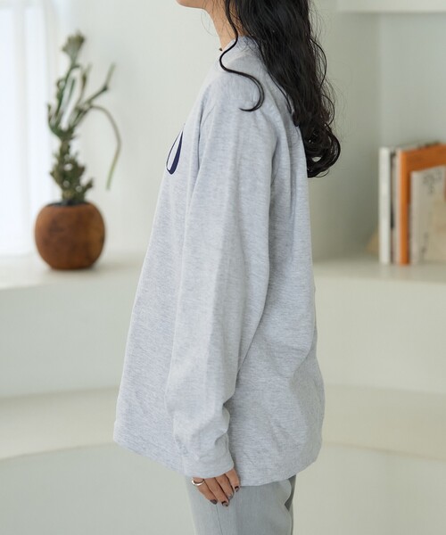 FREAK'S STORE（フリークスストア）の「NYC 刺繍プリント ロンT（Tシャツ/カットソー・レディース・グレー/ホワイト/ナチュラル・ﾌﾘ-）」の5枚目の写真