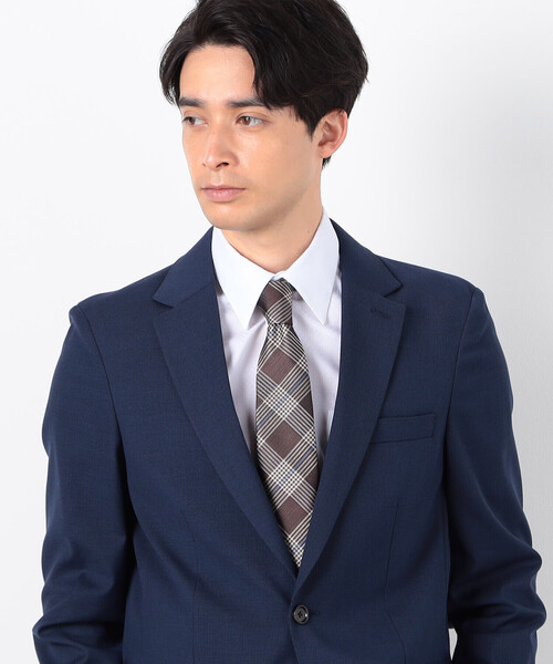 COMME CA ISM（コムサイズム）の「グレンチェック ネクタイ（ネクタイ・メンズ・ブラウン/ネイビー/グレー・FREE）」の2枚目の写真