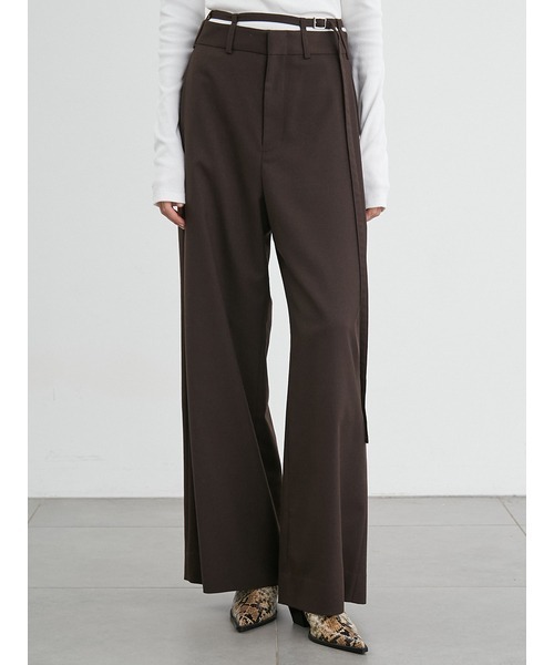 styling/(スタイリング)の「ダブルベルトスーツパンツ(スラックス・レディース・ブラウン/ダークネイビー/オフホワイト・1/0)」の16枚目の写真