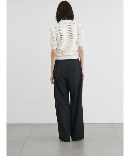 styling/(スタイリング)の「ダブルベルトスーツパンツ(スラックス・レディース・ブラウン/ダークネイビー/オフホワイト・1/0)」の15枚目の写真
