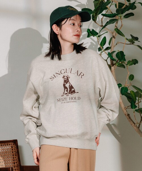 FREAK'S STORE(フリークスストア)の「アニマルプリントスウェット(スウェット・レディース・チャコールグレー/ライトグレー/ナチュラル・フリ-)」の9枚目の写真