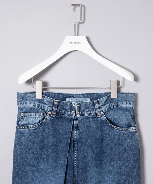 JOHN LAWRENCE SULLIVAN（ジョンローレンスサリバン）の「【JOHN LAWRENCE SULLIVAN/ジョーンローレンスサリバン】WASHED DENIM WIDE PANTS（デニムパンツ・メンズ・ブラック/インディゴブルー・44/46）」の13枚目の写真