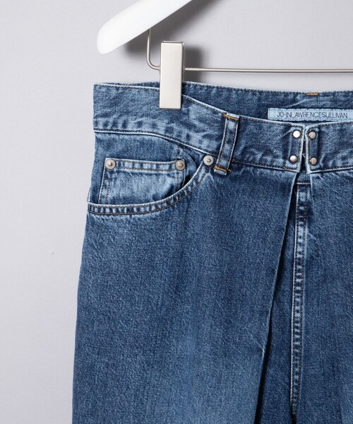 JOHN LAWRENCE SULLIVAN（ジョンローレンスサリバン）の「【JOHN LAWRENCE SULLIVAN/ジョーンローレンスサリバン】WASHED DENIM WIDE PANTS（デニムパンツ・メンズ・ブラック/インディゴブルー・44/46）」の8枚目の写真