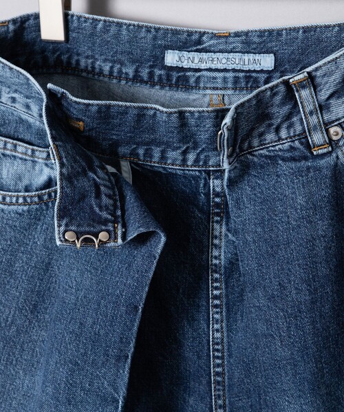 JOHN LAWRENCE SULLIVAN（ジョンローレンスサリバン）の「【JOHN LAWRENCE SULLIVAN/ジョーンローレンスサリバン】WASHED DENIM WIDE PANTS（デニムパンツ・メンズ・ブラック/インディゴブルー・44/46）」の9枚目の写真