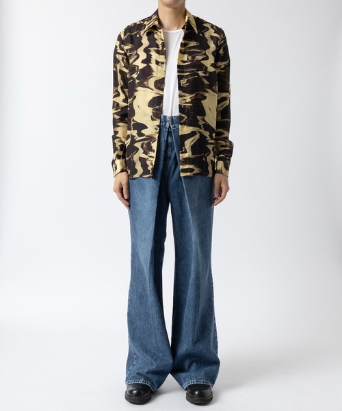 JOHN LAWRENCE SULLIVAN（ジョンローレンスサリバン）の「【JOHN LAWRENCE SULLIVAN/ジョーンローレンスサリバン】WASHED DENIM WIDE PANTS（デニムパンツ・メンズ・ブラック/インディゴブルー・44/46）」の17枚目の写真