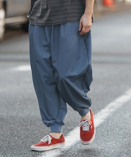 パンツ Ripstop Like Stretch Denim Balloon Pants CAMBIO(カンビオ)】 Ripstop Like Stretch Denim Balloon Pants