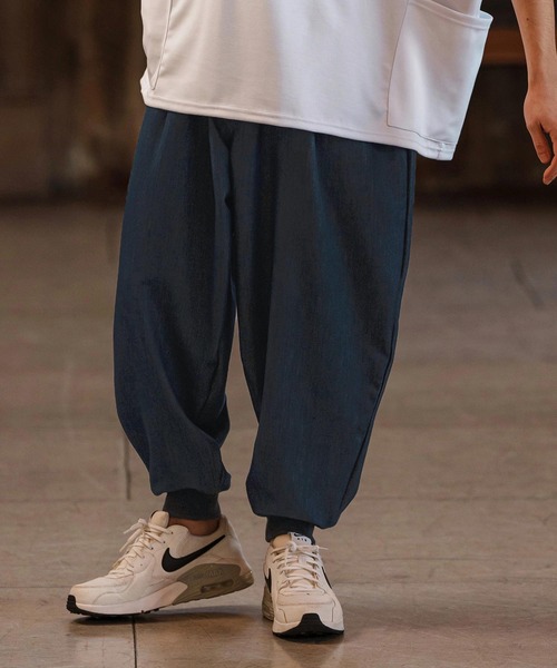 mp13248-Ripstop Like Denim Balloon Jogger Pants デニム