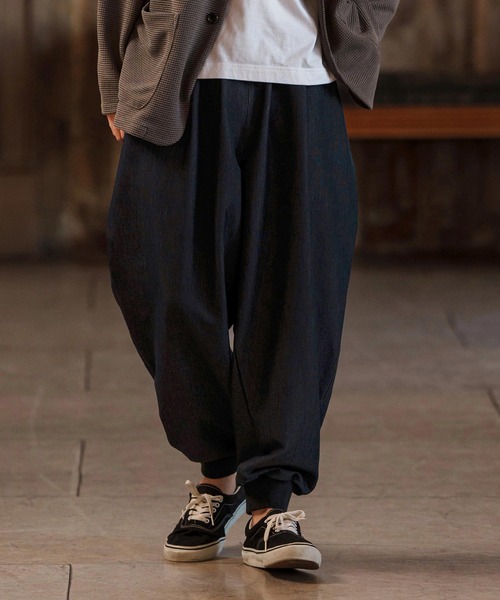 CAMBIO(カンビオ)の「mp13248-Ripstop Like Denim Balloon Jogger Pants デニムバルーンパンツ(デニムパンツ・メンズ・ブルー/サックスブルー/ネイビー・S/M/L)」の5枚目の写真