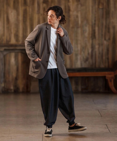 CAMBIO(カンビオ)の「mp13248-Ripstop Like Denim Balloon Jogger Pants デニムバルーンパンツ(デニムパンツ・メンズ・ブルー/サックスブルー/ネイビー・S/M/L)」の7枚目の写真