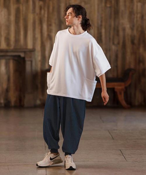 mp13248-Ripstop Like Denim Balloon Jogger Pants デニム