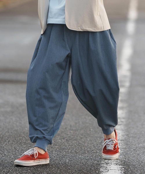 CAMBIO(カンビオ)の「mp13248-Ripstop Like Denim Balloon Jogger Pants デニムバルーンパンツ(デニムパンツ・メンズ・ブルー/サックスブルー/ネイビー・S/M/L)」の14枚目の写真