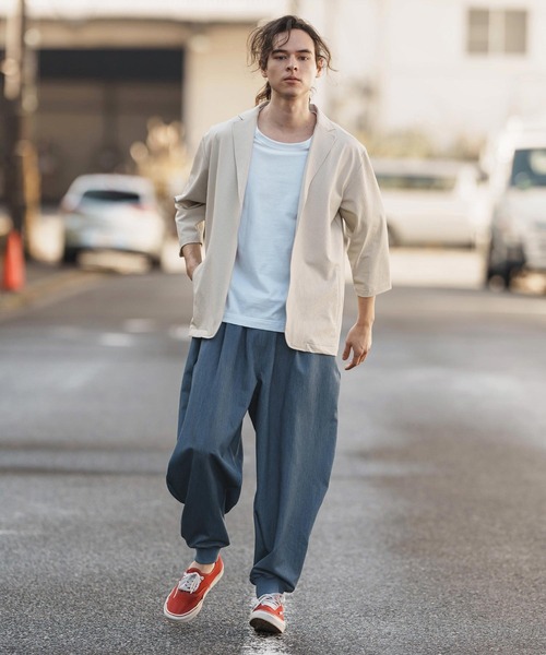 CAMBIO(カンビオ)の「mp13248-Ripstop Like Denim Balloon Jogger Pants デニムバルーンパンツ(デニムパンツ・メンズ・ブルー/サックスブルー/ネイビー・S/M/L)」の18枚目の写真
