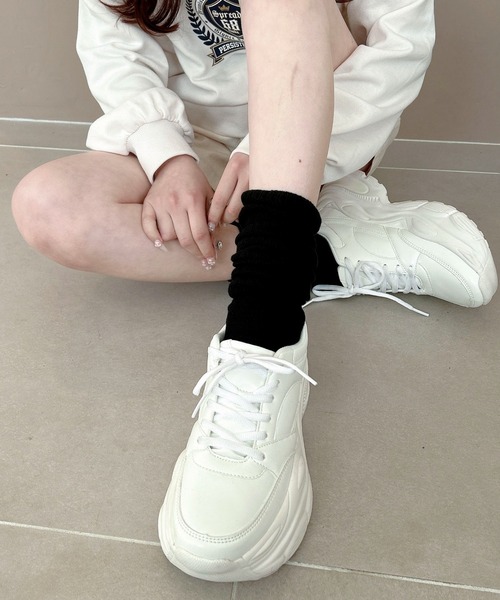 WEGO（ウィゴー）の「WEGO/【25年春夏新作】クリアライトソールスニーカー（スニーカー・レディース・キャメル/ホワイト/ブラック・SMALL/X-LARGE/LARGE/MEDIUM）」の15枚目の写真