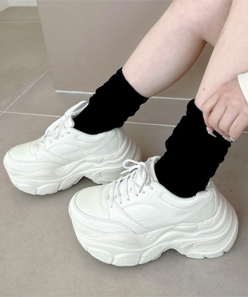 WEGO（ウィゴー）の「WEGO/【25年春夏新作】クリアライトソールスニーカー（スニーカー・レディース・キャメル/ホワイト/ブラック・SMALL/X-LARGE/LARGE/MEDIUM）」の16枚目の写真