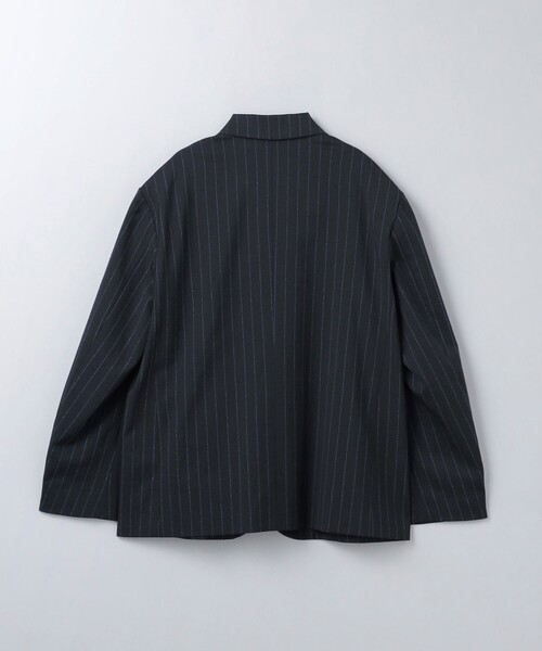 6(ロク)の「<6(ROKU)>ネップ ストライプ テーラードジャケット:(テーラードジャケット・レディース・ネイビー・36/38)」の6枚目の写真