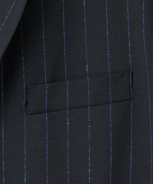 6(ロク)の「<6(ROKU)>ネップ ストライプ テーラードジャケット:(テーラードジャケット・レディース・ネイビー・36/38)」の9枚目の写真