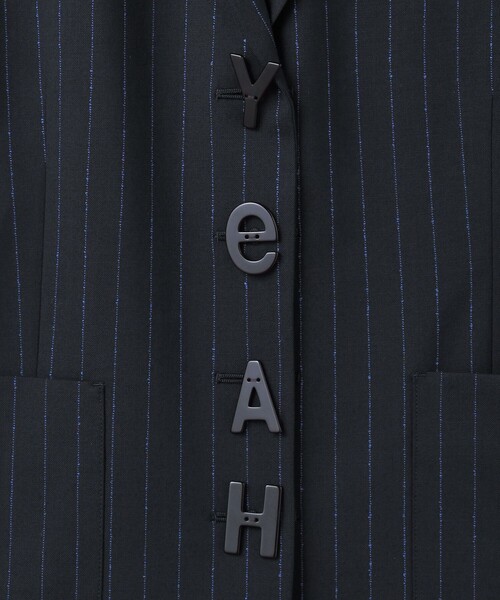 6(ロク)の「<6(ROKU)>ネップ ストライプ テーラードジャケット:(テーラードジャケット・レディース・ネイビー・36/38)」の13枚目の写真