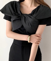 【Jasmine】2WAY肩見せクロスデザイン半袖Tシャツ (SS)