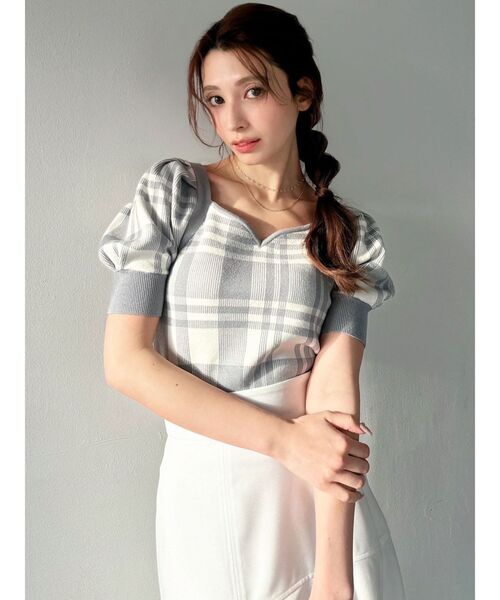 RESEXXY(リゼクシー)の「ハートネックラグランニットトップス(ニット/セーター・レディース・ピンク/ブルー/ブラック・FREE)」の20枚目の写真