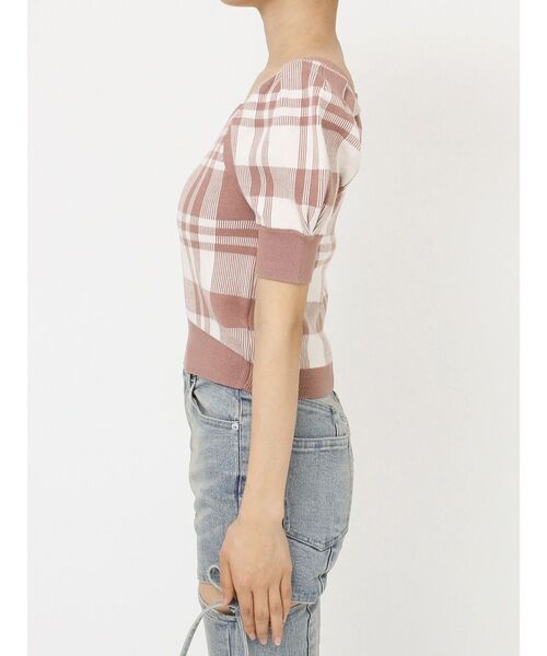 RESEXXY(リゼクシー)の「ハートネックラグランニットトップス(ニット/セーター・レディース・ピンク/ブルー/ブラック・FREE)」の7枚目の写真