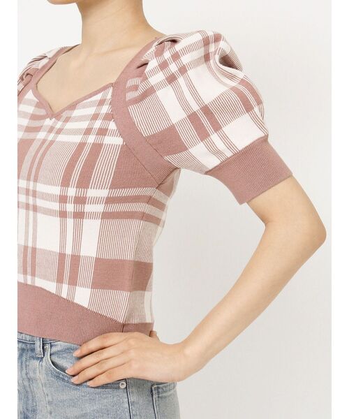 RESEXXY(リゼクシー)の「ハートネックラグランニットトップス(ニット/セーター・レディース・ピンク/ブルー/ブラック・FREE)」の10枚目の写真