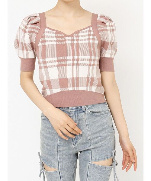 RESEXXY(リゼクシー)の「ハートネックラグランニットトップス(ニット/セーター・レディース・ピンク/ブルー/ブラック・FREE)」の18枚目の写真