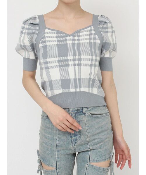 RESEXXY(リゼクシー)の「ハートネックラグランニットトップス(ニット/セーター・レディース・ピンク/ブルー/ブラック・FREE)」の19枚目の写真