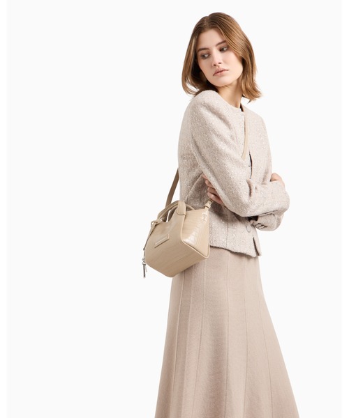 EMPORIO ARMANI(エンポリオアルマーニ)の「【エンポリオ アルマーニ】ショッパー クロコダイルプリント&ロゴチャーム スモール(ショルダーバッグ・レディース・ベージュ系・FREE)」の7枚目の写真