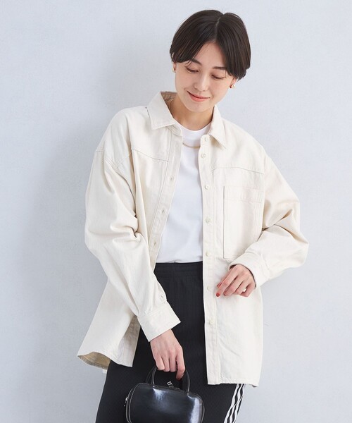 NEEDBY heritage(ニードバイヘリテージ)の「【別注】<NEEDBY heritage>デニム シャツ(シャツ/ブラウス・レディース・オフホワイト/コバルトブルー・FREE)」の2枚目の写真