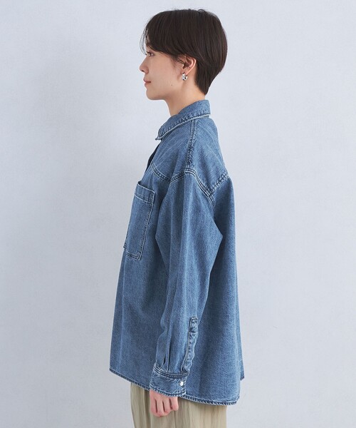 NEEDBY heritage(ニードバイヘリテージ)の「【別注】<NEEDBY heritage>デニム シャツ(シャツ/ブラウス・レディース・オフホワイト/コバルトブルー・FREE)」の5枚目の写真