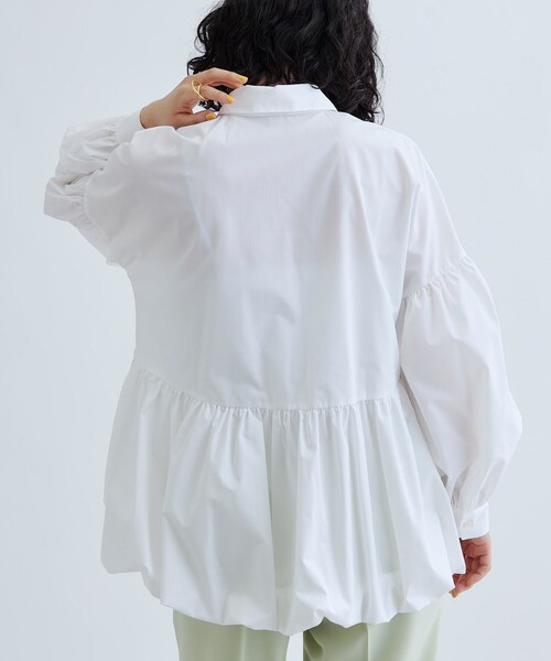 GALLEST（ギャレスト）の「バルーンペプラムブラウス（シャツ/ブラウス・レディース・ホワイト/ライトブルー/イエロー系その他/グリーン系・34/38）」の19枚目の写真