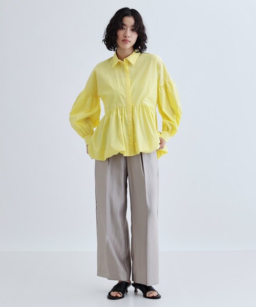 GALLEST（ギャレスト）の「バルーンペプラムブラウス（シャツ/ブラウス・レディース・ホワイト/ライトブルー/イエロー系その他/グリーン系・34/38）」の22枚目の写真