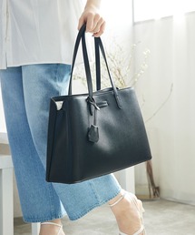 MERCURYDUO | 【MERCURYDUO/マーキュリーデュオ】通勤、通学、リクルート両アオリポケットA4トートバッグ　キーチャーム付(トートバッグ)