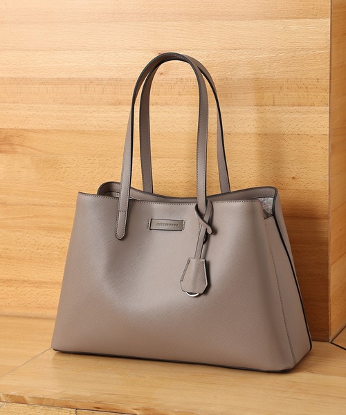 MERCURYDUO(マーキュリーデュオ)の「【MERCURYDUO/マーキュリーデュオ】通勤、通学、リクルート両アオリポケットA4トートバッグ キーチャーム付(トートバッグ・レディース・ブラック/グレイッシュベージュ/ブラウン系その他・FREE)」の22枚目の写真