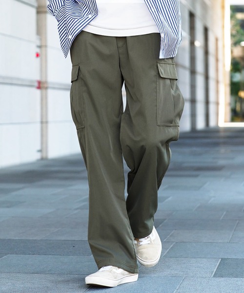 jiggys shop(ジギーズショップ)の「ワイドシルエット イージーカーゴパンツ(カーゴパンツ・メンズ・ベージュ/カーキ/ブラック・MEDIUM/SMALL/X-LARGE/LARGE)」の3枚目の写真