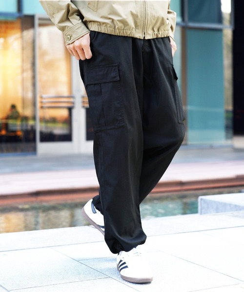 jiggys shop(ジギーズショップ)の「ワイドシルエット イージーカーゴパンツ(カーゴパンツ・メンズ・ベージュ/カーキ/ブラック・MEDIUM/SMALL/X-LARGE/LARGE)」の5枚目の写真