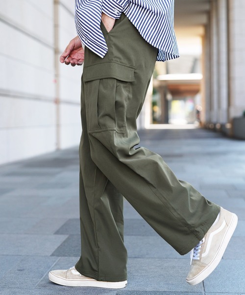 jiggys shop(ジギーズショップ)の「ワイドシルエット イージーカーゴパンツ(カーゴパンツ・メンズ・ベージュ/カーキ/ブラック・MEDIUM/SMALL/X-LARGE/LARGE)」の13枚目の写真