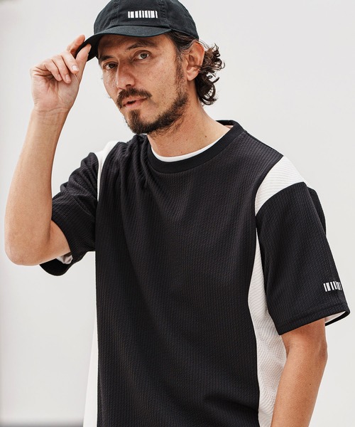 felkod(フィルコッド)の「mt9504- Cord Jersey Cut sew Tシャツ(Tシャツ/カットソー・メンズ・ホワイト/ブラック/ホワイト×ブラック・L/M/S)」の4枚目の写真