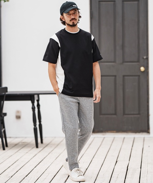 felkod(フィルコッド)の「mt9504- Cord Jersey Cut sew Tシャツ(Tシャツ/カットソー・メンズ・ホワイト/ブラック/ホワイト×ブラック・L/M/S)」の7枚目の写真