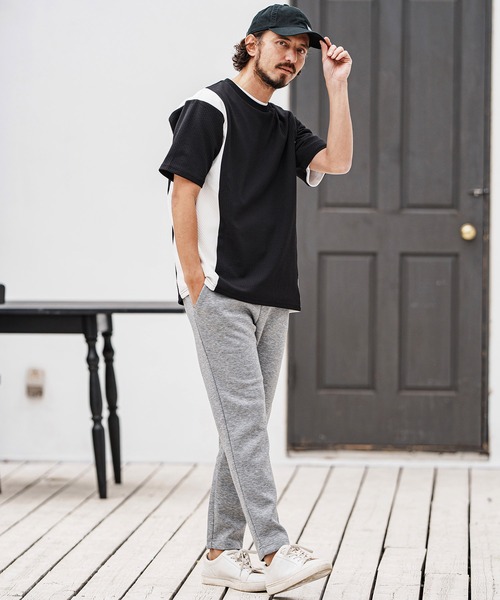 felkod(フィルコッド)の「mt9504- Cord Jersey Cut sew Tシャツ(Tシャツ/カットソー・メンズ・ホワイト/ブラック/ホワイト×ブラック・L/M/S)」の8枚目の写真