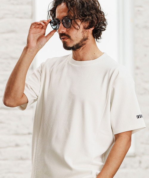felkod(フィルコッド)の「mt9504- Cord Jersey Cut sew Tシャツ(Tシャツ/カットソー・メンズ・ホワイト/ブラック/ホワイト×ブラック・L/M/S)」の17枚目の写真
