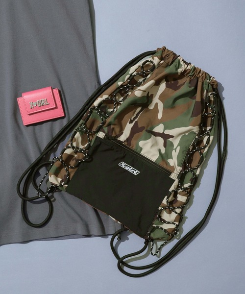 新品　エックスガール　X-girl KNAPSACK ナップサック　XG 迷彩 新品 エックスガール X-girl KNAPSACK ナップサック XG 迷彩