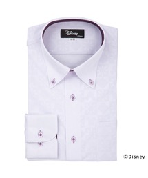 【Disney ディズニー】形態安定ノーアイロン ボタンダウン 長袖ストレッチビジネスワイシャツ