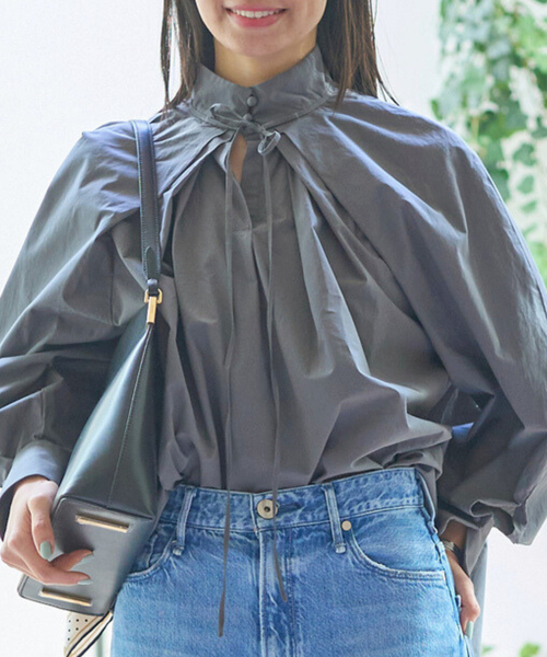 Rouge vif（ルージュヴィフ）の「ハイネックリボンブラウス2