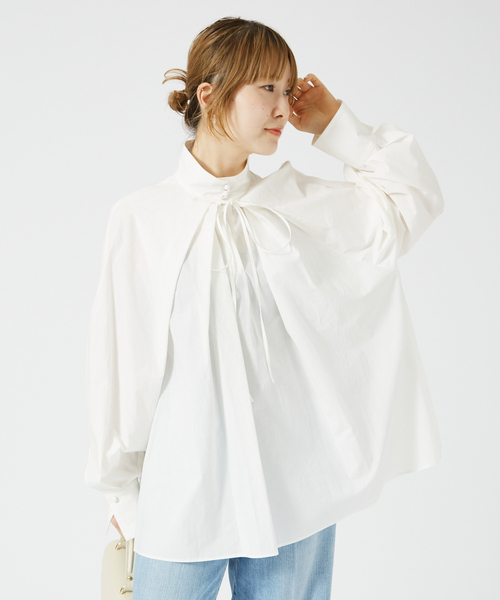 Rouge vif（ルージュヴィフ）の「ハイネックリボンブラウス2