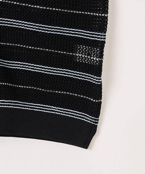 MONKEY TIME（モンキータイム）の「シルケット USAコットン ボーダー ポロシャツ（ポロシャツ・メンズ・ブラック/パープル・XL/L/M/S）」の7枚目の写真